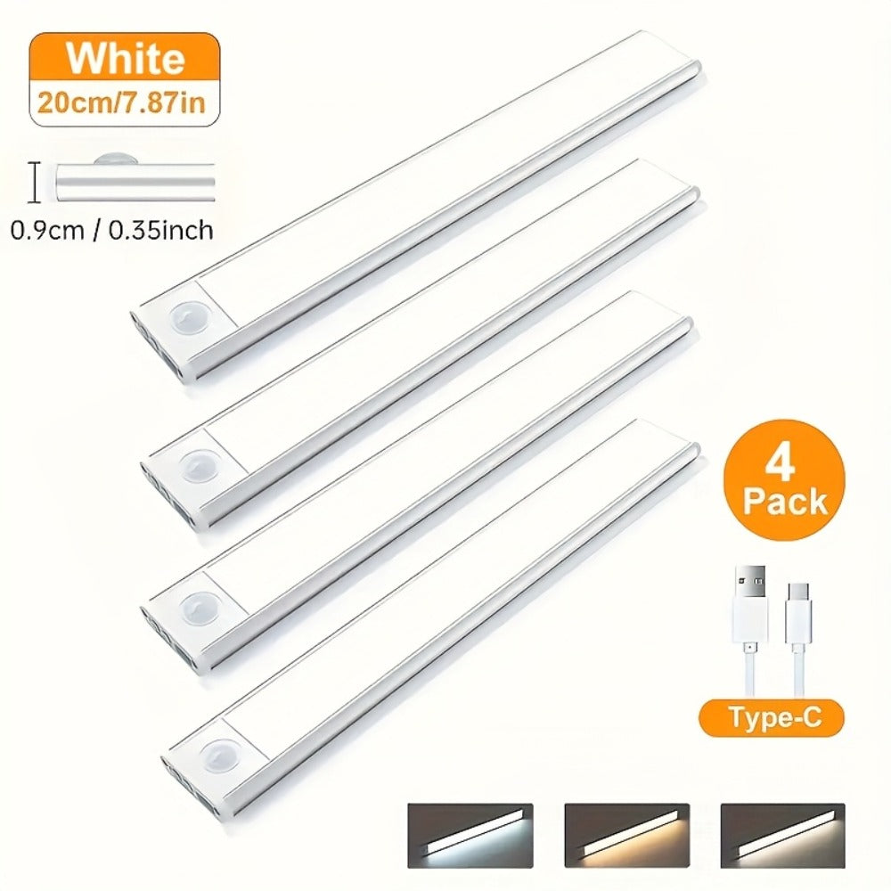 LED Motion Sensor Light USB-C Rechargeable 3 Color Temperatures Stepless Dimming Wireless Magnetic Under Cabinet Closet Night Light 1 2 4 Pack 20cm 30cm 40cm 50cm - product image 17