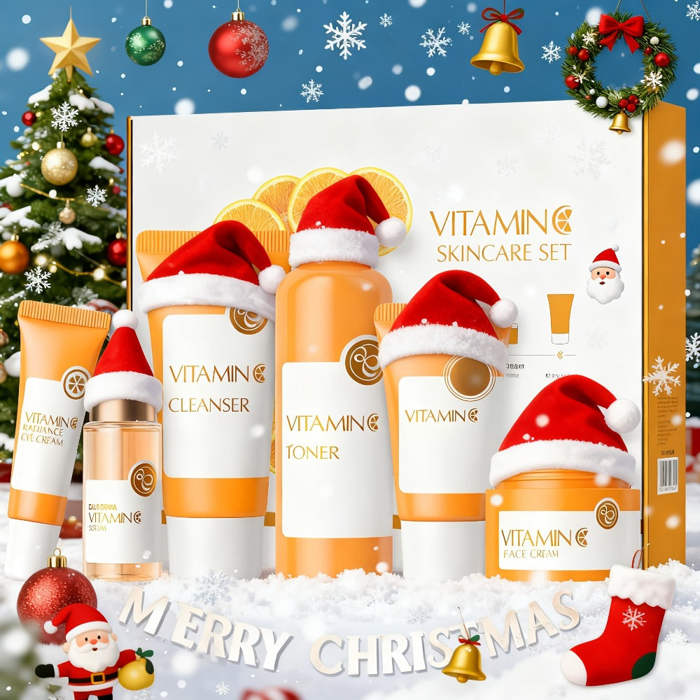 5-in-1 Turmeric Vitamin C Skincare Set Facial Cleanser Serum Face Cream Eye Cream Toner Brightening Anti-Aging Gift Set for Women - product image 4