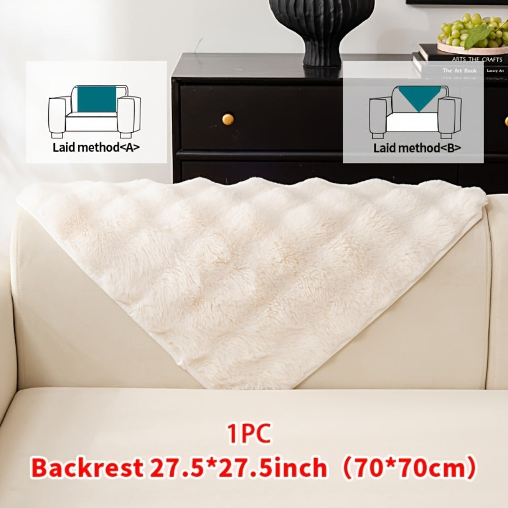 Faux Rabbit Plush Sofa Cover Winter Warm Thickened Anti-Slip Pet Friendly Cushion Protector for Living Room Bedroom Office 1 2 3 4 Seater - product image 46