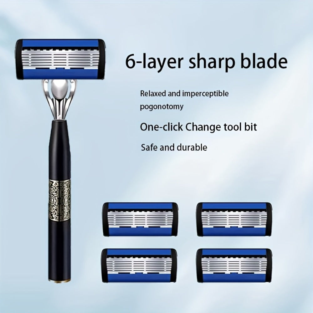 Replaceable Blade Razor for Men Stainless Steel Ultra-Sharp 36 or 72 Blades Anti-Slip Ergonomic Handle Smooth Safe Close Shave Daily Grooming Kit Travel Gift for Him - product image 8