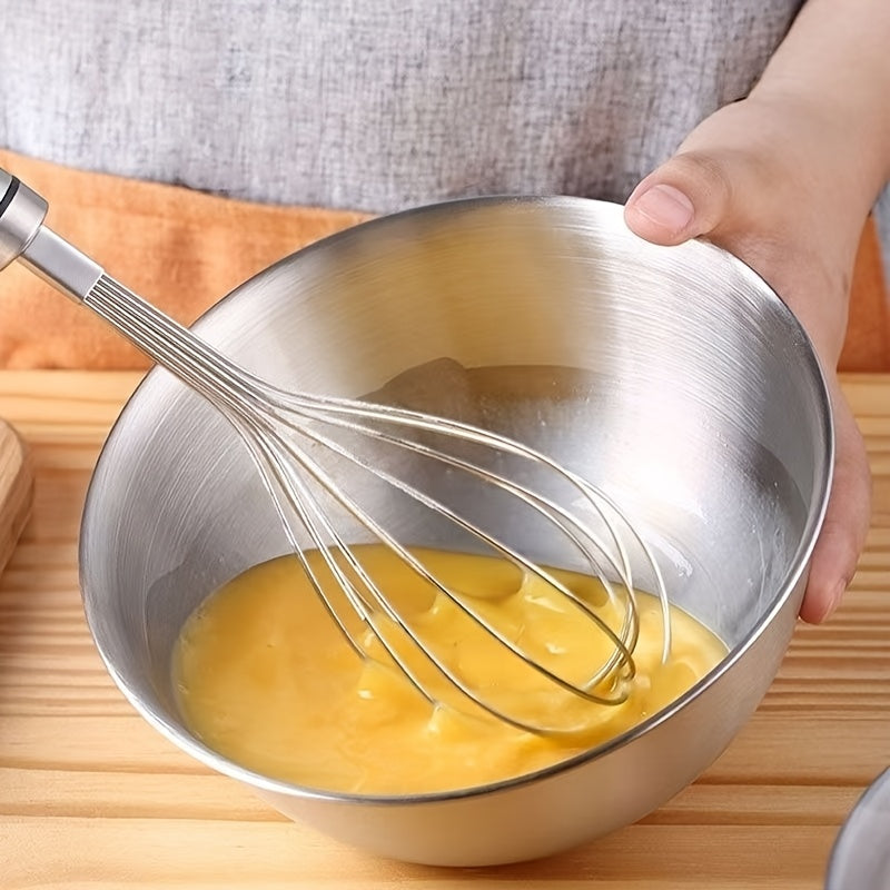 Stainless Steel Mixing Bowls Set of 3 – Dishwasher Safe, Long-lasting Metal Bowls – Nesting Kitchen Bowls for Cooking, Baking, Salad Prep & Food Storage
