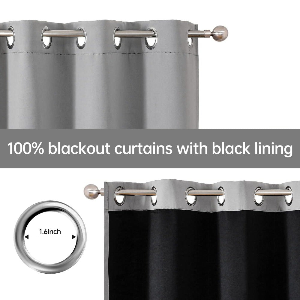 Blackout Curtains 4 Panels – 100% Light Blocking Thermal Insulated Soundproof Privacy Window Curtains for Bedroom Living Room - product image 12