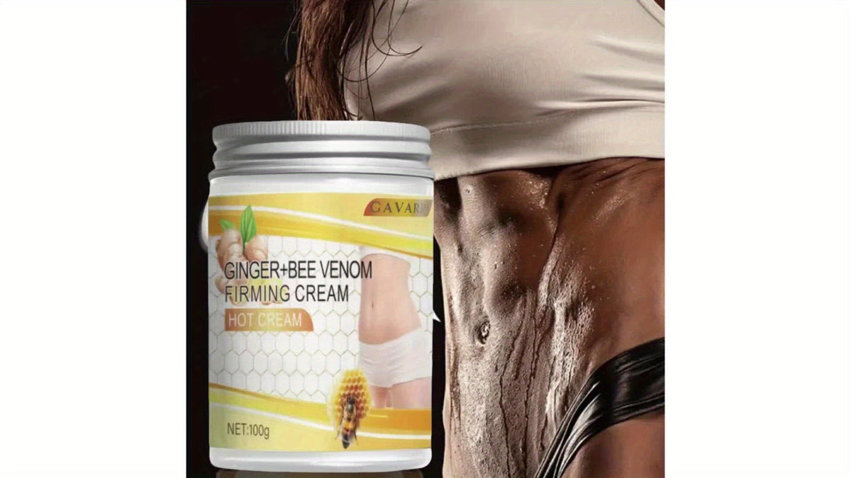 Body Firming Cream for Women - Ginger & Bee Venom Tightening Lotion with Glycerin, Aloe Vera & Vitamin E, Targets Abdomen Arms Legs Waist, All Skin Types, 2-Pack 3.52oz - product image 7