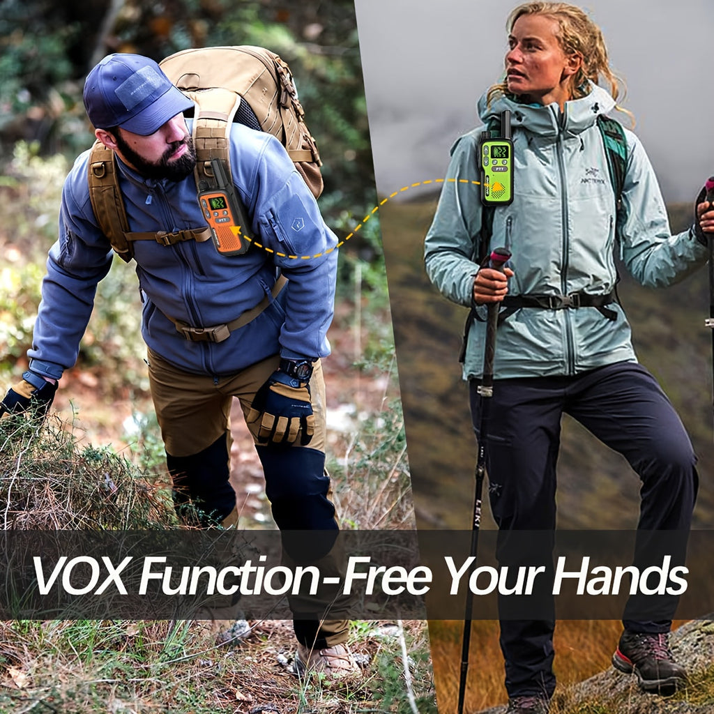 Long Range Walkie Talkies for Adults – BAOFENG 22 FRS Channels LCD Display VOX Hands-Free – USB-C Rechargeable Li-ion Battery – for Hiking Camping Family - product image 2