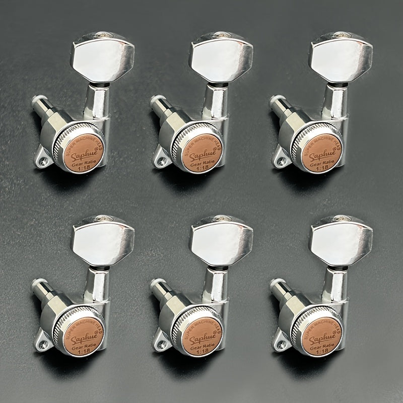 6pcs SAPHUE Guitar Locking Tuners 1: 18 Lock String Tuning Key Pegs Machine Head with Hexagonal Handle Replacement for Electric Folk Or Acoustic Guitars - product image 12