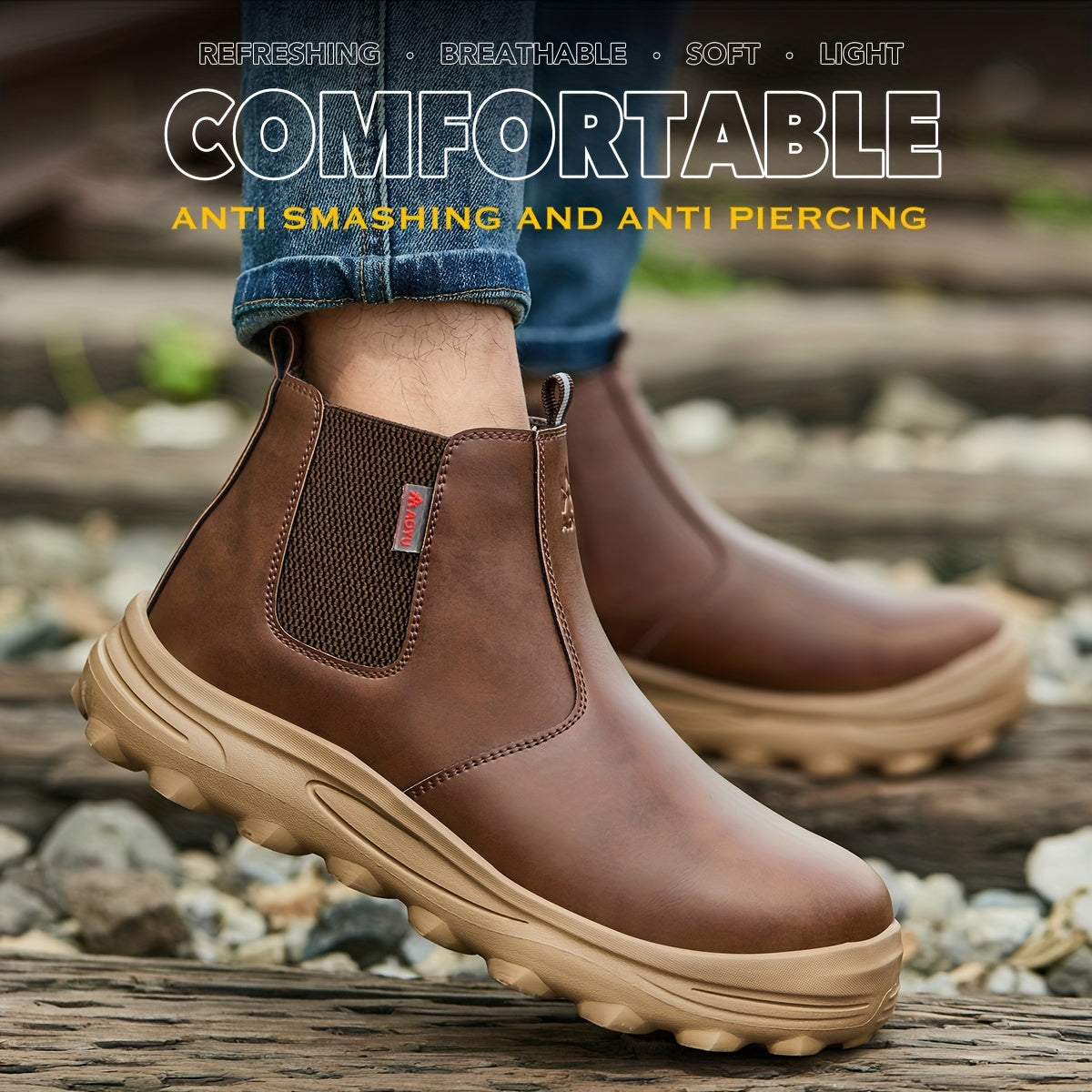 Men's Work Shoes, All-Season Labor Shoes, Work Boots, Comfortable Fabric Insoles, Casual Outdoor Sneakers, Construction Boots - product image 10