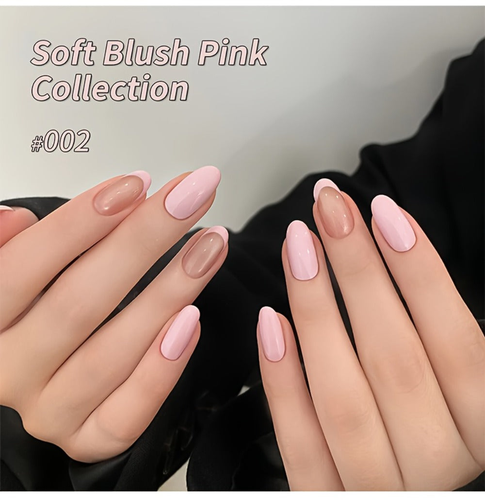 Gel Nail Polish Set 8 Colors Semi-Permanent Soak-Off LED Cure Long-Lasting Manicure Kit - 0.51oz Each Bottle Gentle Pink Shades 001-008 DIY Home Salon Nail Art Gift for Women - product image 18