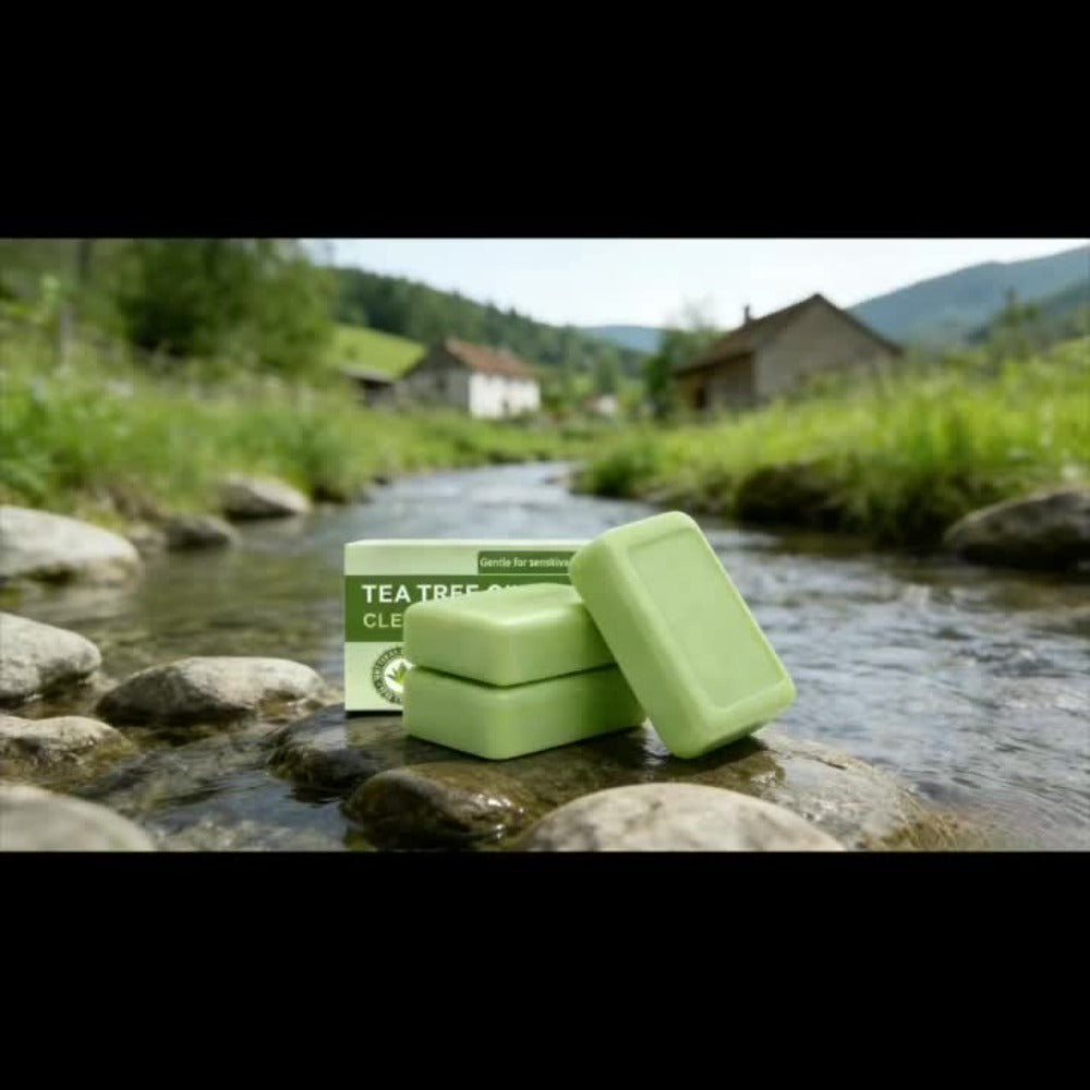 Tea Tree Bar Soap 3 Pack Handmade Plant Essence Deep Cleansing Antibacterial - Pore Purifying Natural Fragrance Face Body Wash for Acne Oily Skin All Skin Types - product image 11