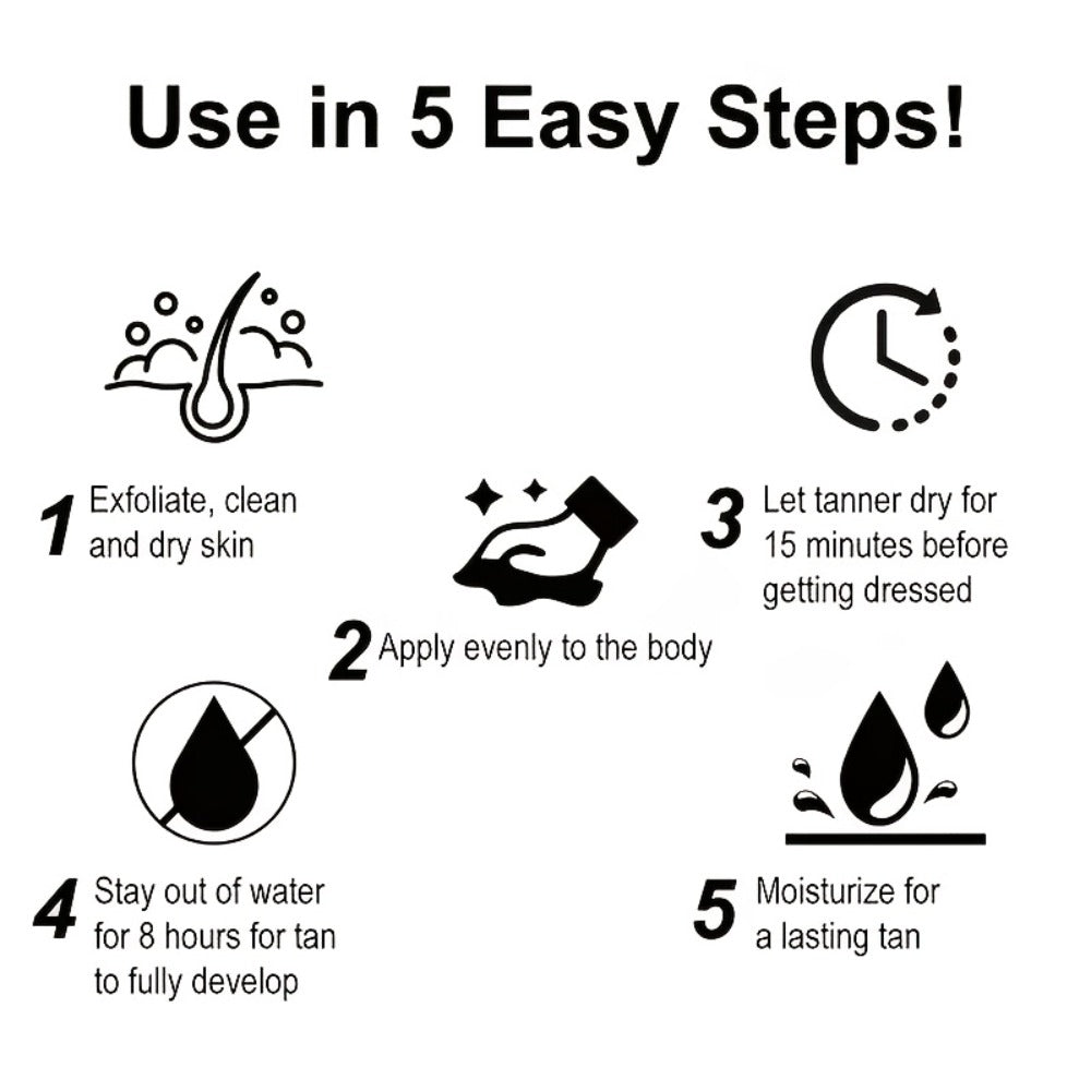 Sunless Self Tanner Lotion 200ml Fast Bronzing Streak-Free — Natural Sun-Kissed Bronze Glow for Body Legs Arms Face, Self Tanning Cream for Women Men All Skin Types Year-Round Indo - product image 6
