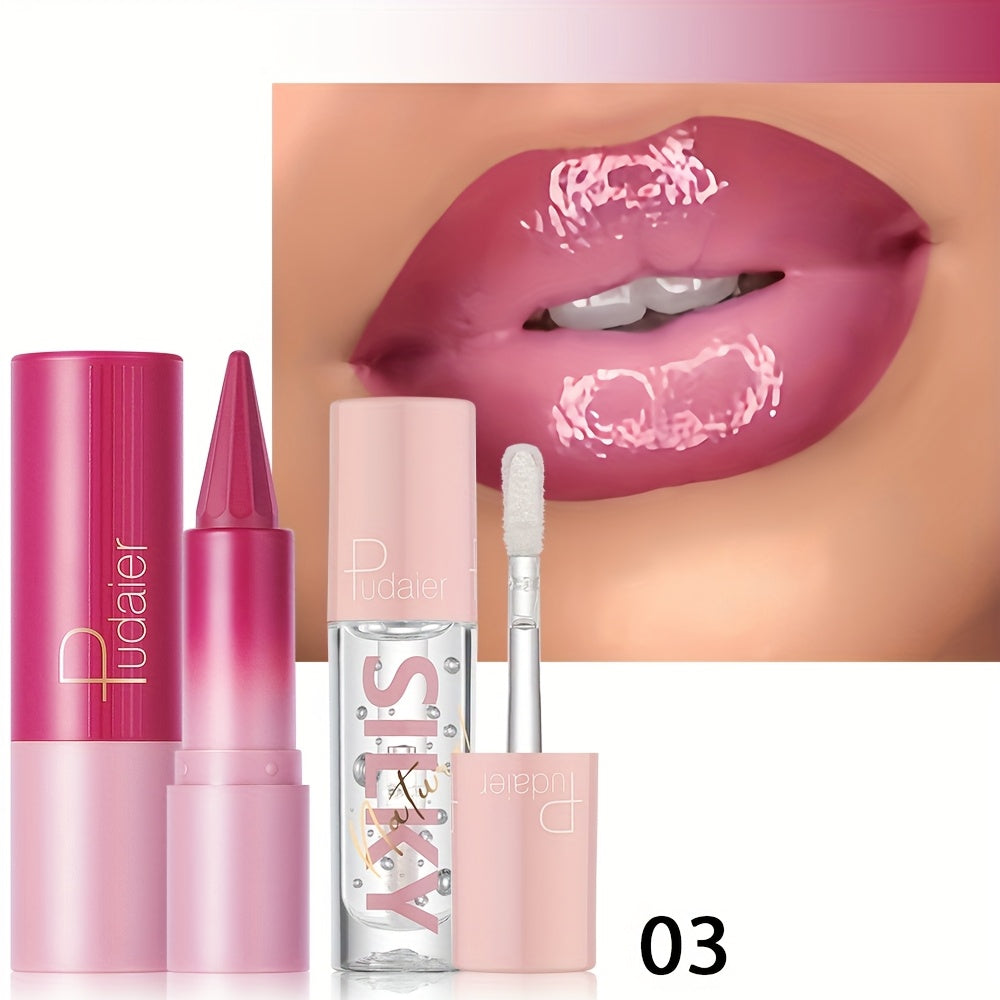 Lip Oil Lip Liner Duo 2-in-1 Precision Tip - Glossy Nourishing Hydrating Long-Lasting Silky Smooth Lip Color Pencil for Women Daily Glam All Skin Tones - product image 11
