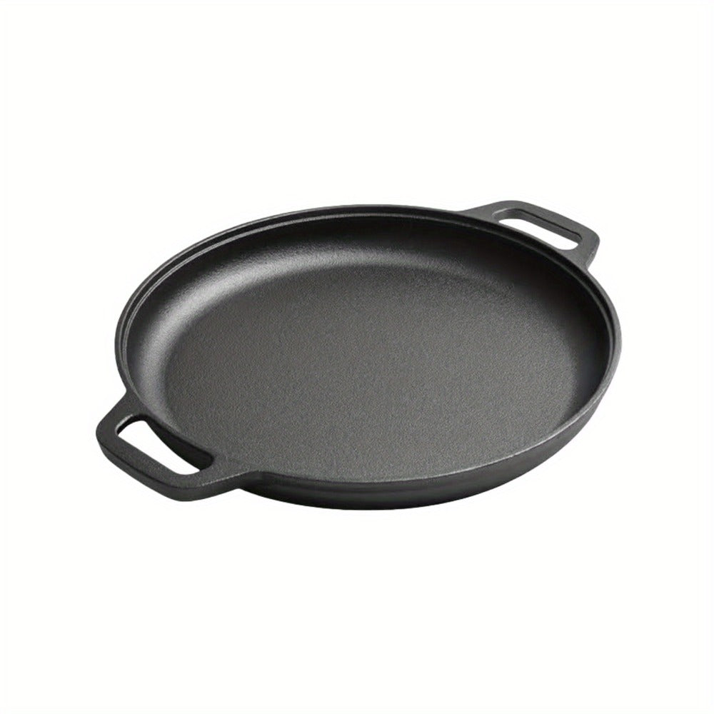 Pre-Seasoned Cast Iron Pan Set - Non-Stick Multifunctional Skillet for Pizza Home Kitchen Outdoor Cooking, Even Heating Compatible with All Stoves, 1/2/3 Piece Options - product image 3