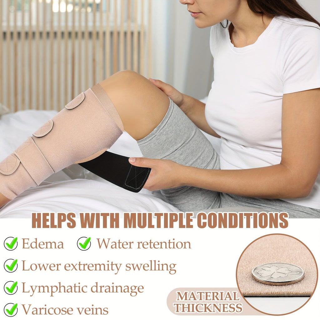 Compression Leg Wraps 3 Pairs – Adjustable Lower Leg Wrap for Lymphedema, Shin Splints & Calf Support, Breathable Non-Slip Compression Bandage for Men Women - product image 5