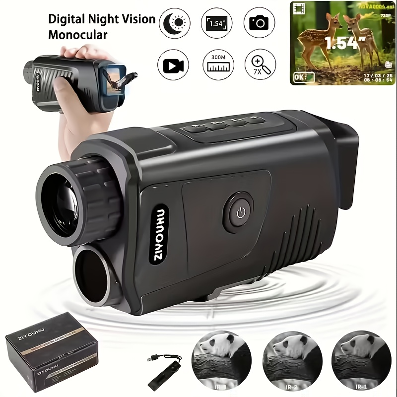 Infrared Night Vision Monocular – HD 1080P / 4K Ultra HD – USB Rechargeable Digital Night Vision Scope – 8x28mm Telescope Camera for Hunting Camping Wildlife - product image 2