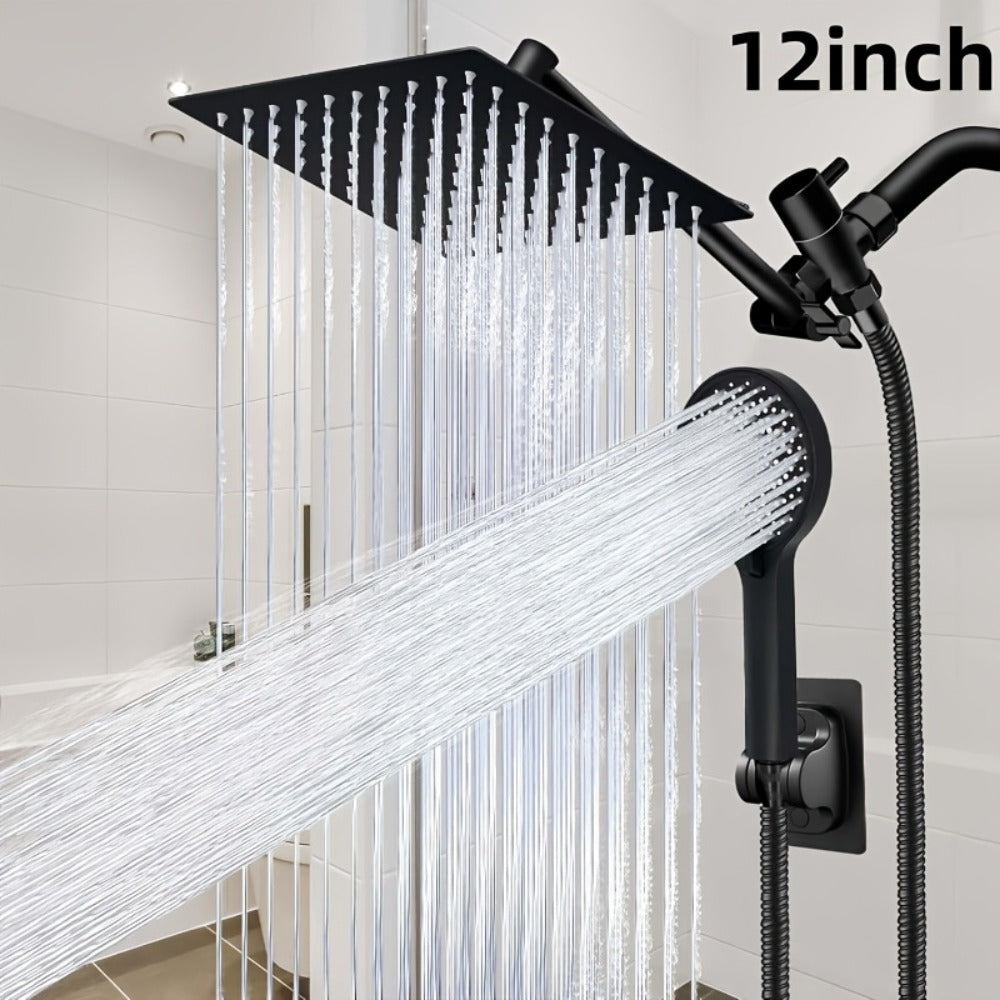 Rain Shower System with Handheld Shower Head – High Pressure Rainfall Showerhead Combo Copper Diverter Anti-Clog 8 10 12 Inch - product image 5
