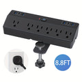 Desk Clamp Power Strip 12-in-1 Surge Protector with 6 Outlets 4 USB-A 2 USB-C PD 20W 40W Fast Charging Desktop Mount Flat Plug for Home Office Tabletop - product image 13
