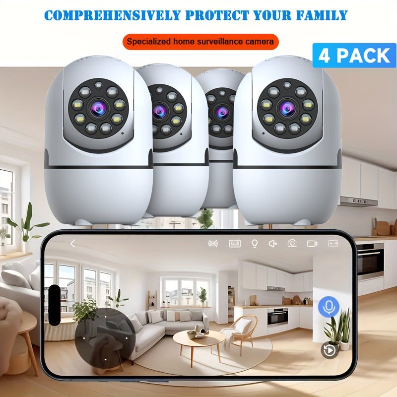 4pcs Wireless Security Camera Indoor with 355° Pan & Tilt, Night Vision, Motion Detection, 2-Way Talk, Baby/Pet Monitor, 2.4/5G WiFi, Support Cloud & Max. 256G - product image 13