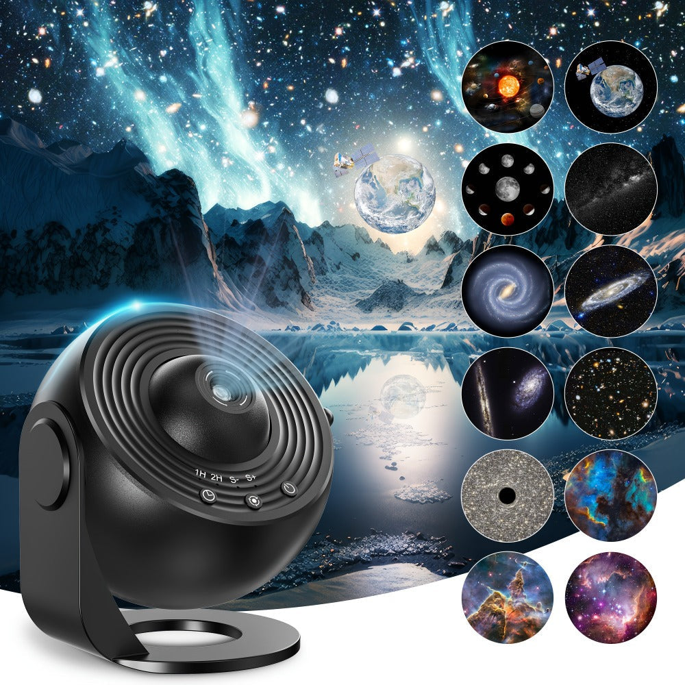 Star Projector Galaxy Aurora Night Light – 13-in-1 Planetarium Projector for Bedroom, Kids Room & Home Theater with Atmospheric LED Lighting - product image