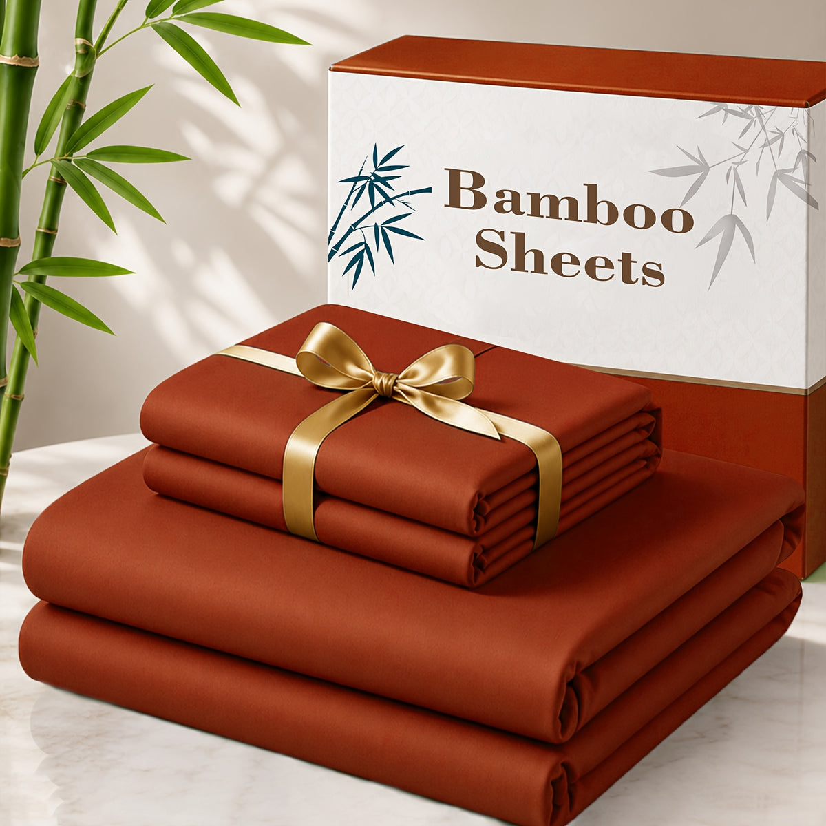 4 pcs Cooling Bamboo Bed Sheet Set, 3000 TC Extra Deep Pocket 20 Inch Bed Sheet, Children Luxury Soft Hotel & Cooling Sheet Set for Hot Sleepers, Wrinkle and - product image 15