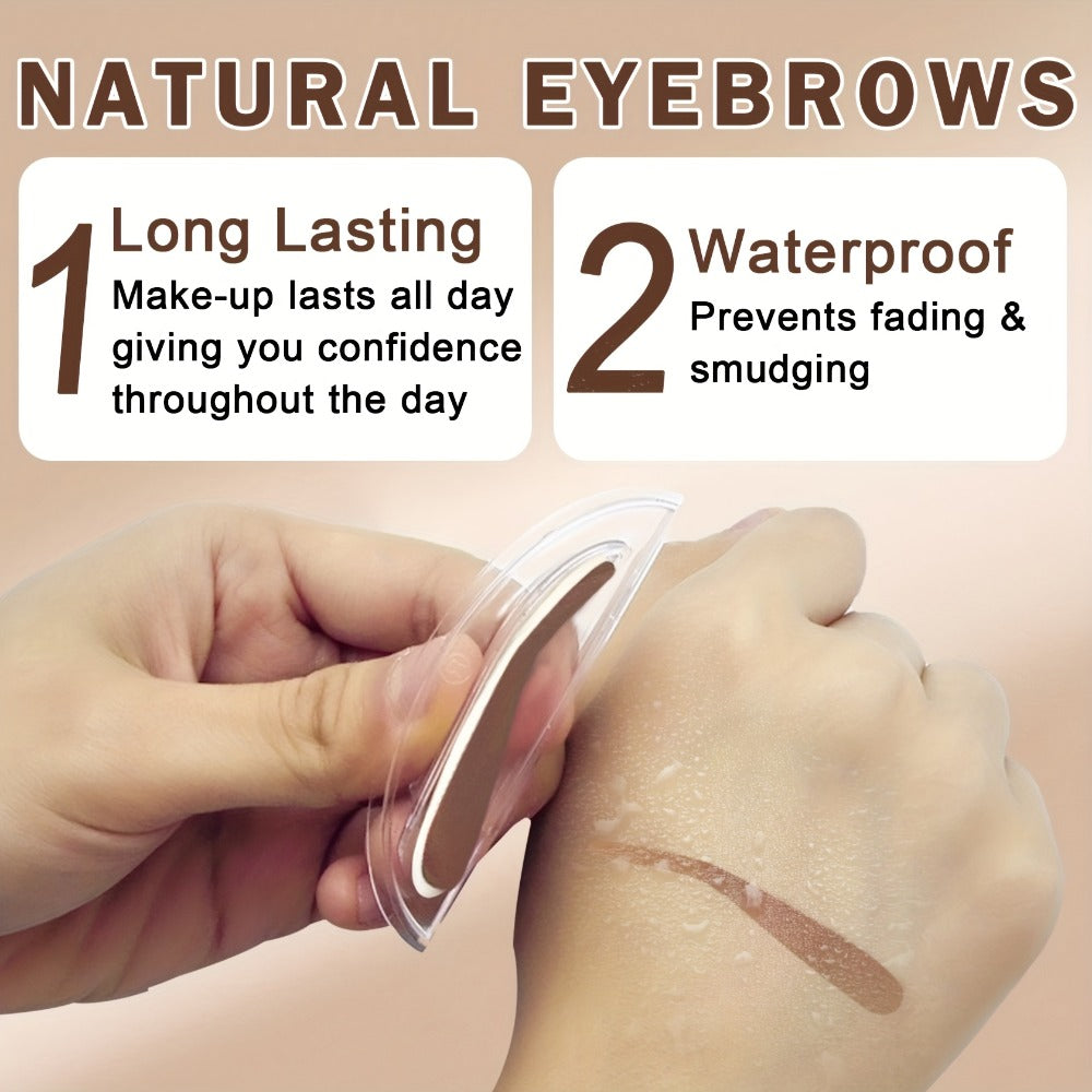 Waterproof Eyebrow Stamp Powder Kit Natural Arched Brow Shaping Long-Lasting Makeup for Women – Beginner Friendly Works on Dry & Oily Skin – Grey, Light Brown, Dark Brown Shades - product image 8