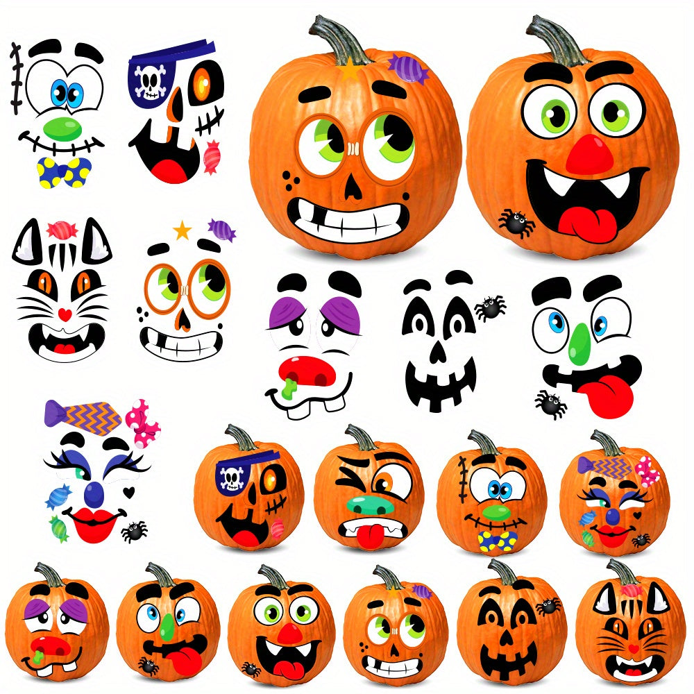 No-Carve Pumpkin Decorating Kit for Kids | 40 Faces 18 Sticker Sheets 12 Designs Halloween Pumpkin Decoration Craft, Trick or Treat Party Supplies & Favors - product image 8