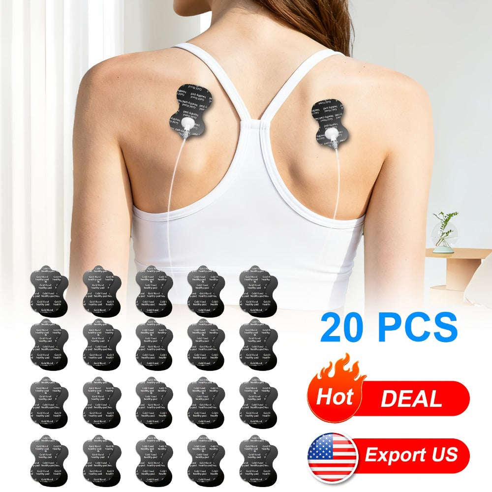 TENS EMS Electrode Pads 35mm Snap Reusable Replacement Pads Highly Conductive Latex Free Non-Irritating Gel for TENS EMS Muscle Stimulator Units 10 20 40 80 Pcs Options - product image 3