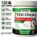 Dog Probiotic Chews 120 Count Heart-Shaped Soft Chews with Yeast & Meat Flavor – 120-Day Supply Pet Digestive Supplement Daily Wellness Chew – Supports Gut - product image