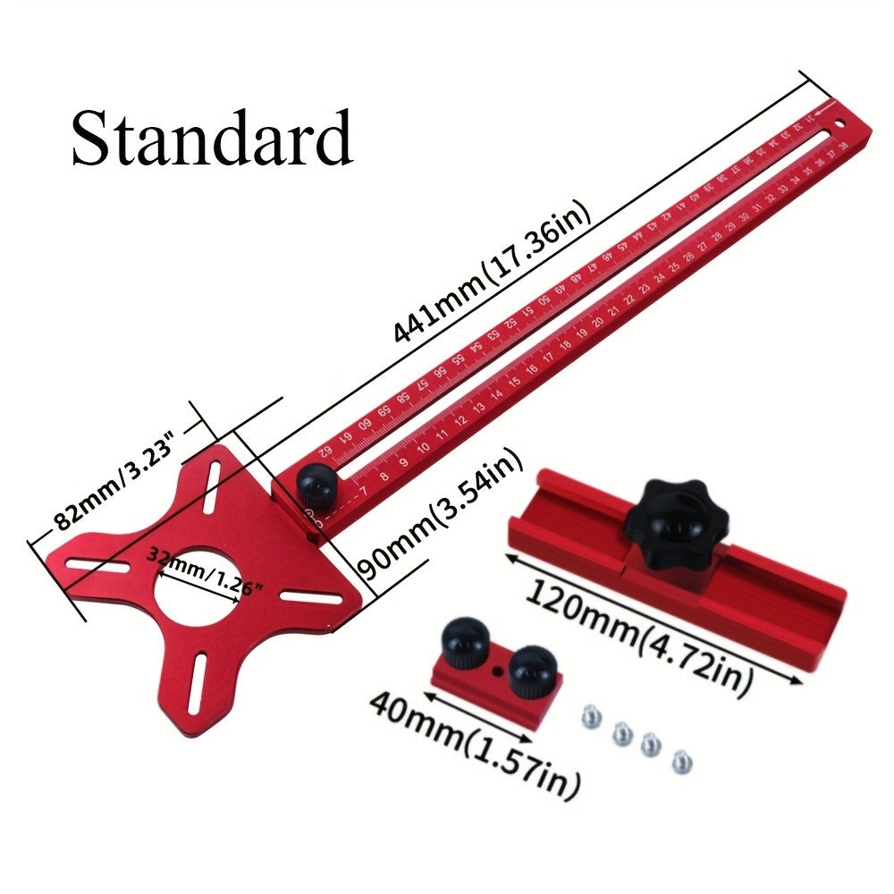 Router Circle Cutting Jig 3-in-1 Woodworking Milling Fixture Precision Circular Cut Guide with Adjustable Groove Bracket for Accurate Dimensional Wood Cutting DIY Carpentry Project - product image 13