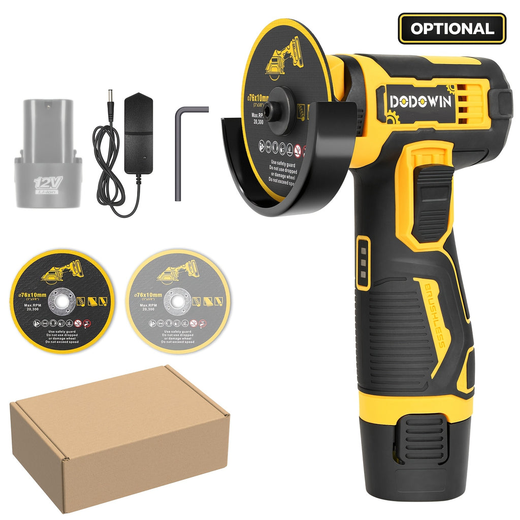 Mini Cordless Angle Grinder, 19500/5000RPM Electric Grinding and Polishing Tool, 1/2 Batteries Included, Lithium Power Grinder for Metal, Wood, Stone and - product image 12