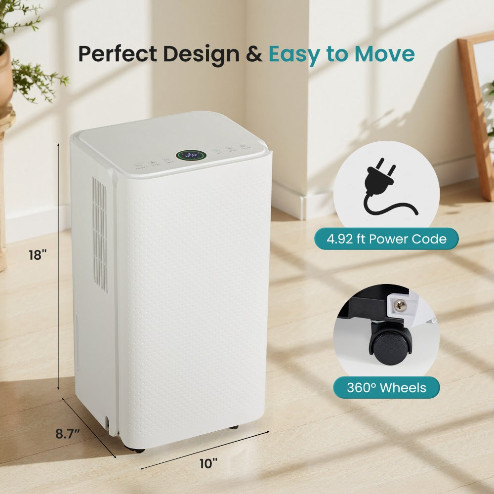 Dehumidifier for Basement 50 Pint 5500 Sq Ft with Drain Hose, Portable Home Dehumidifier for Large Room Bedroom Bathroom, 3 Modes Auto Shut-Off Quiet Fan Washable Filter Humidity C - product image 8