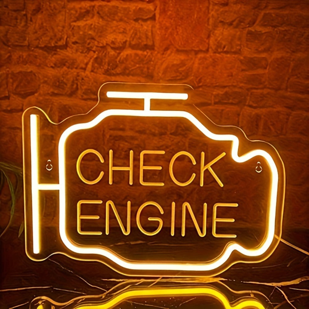 Neon Sign Check Engine LED – Funny Car-Themed Wall Mounted Light for Bedroom, Garage, Wedding, Engagement Party & Home Decor, Multipurpose Decorative Neon Lamp - product image 4