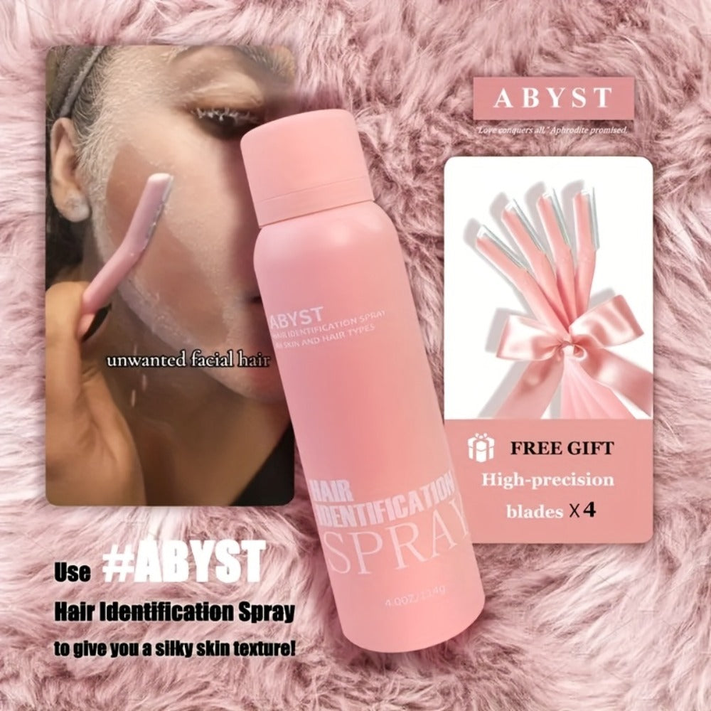 Squalane Shaving Spray for Women Alcohol-Free Moisturizing – Facial Hair Removal Peach Fuzz Pale Beige Tint Fine Mist Face & Body Conditioning Spray, Upgraded Set with 4 Razor Blad - product image 3