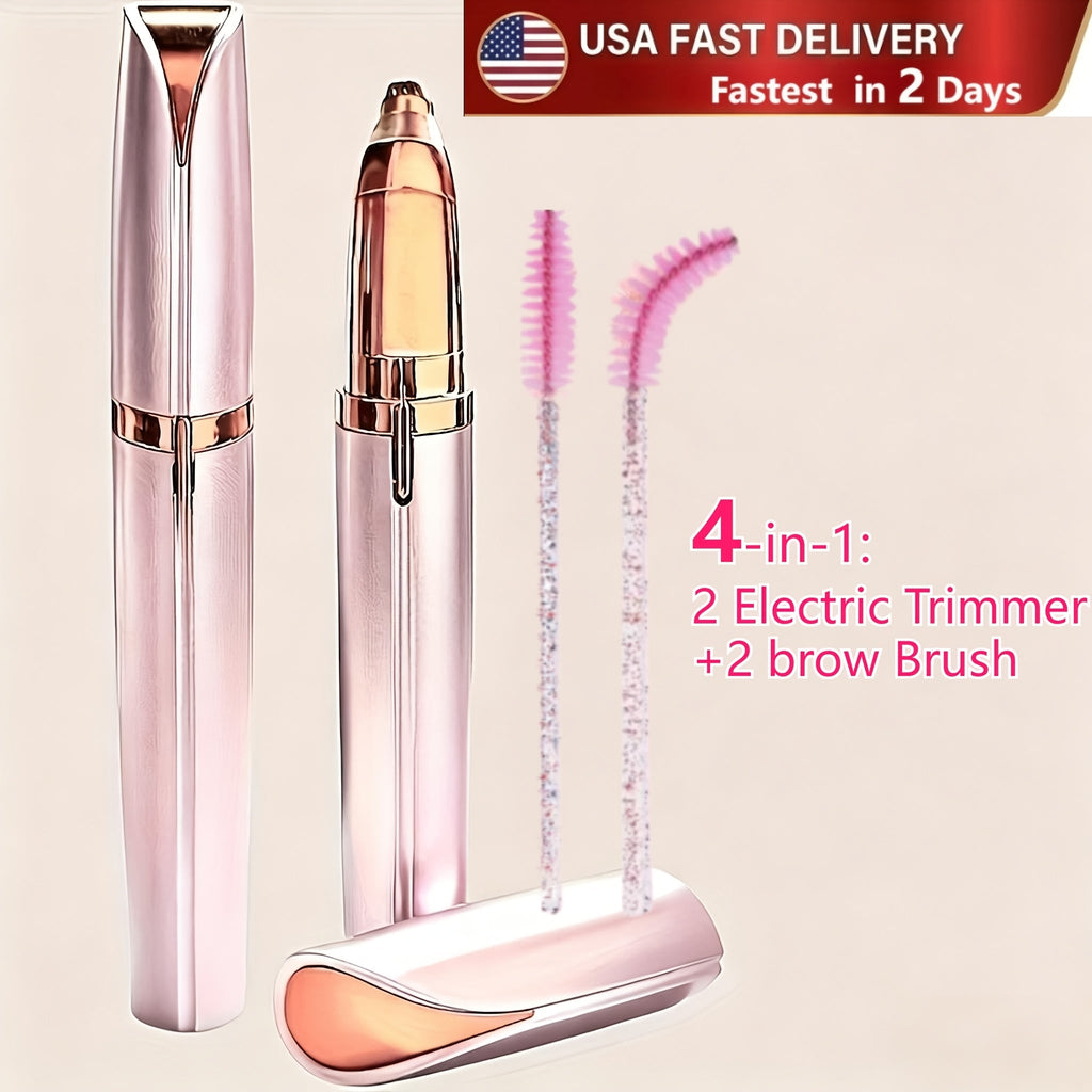 Electric Eyebrow Trimmer for Women 2 Pack, USB Rechargeable Painless Precision Eyebrow Razor Pen, Portable Hair Remover for Face Lip Leg Armpit – Pink White Colorful - product image 22