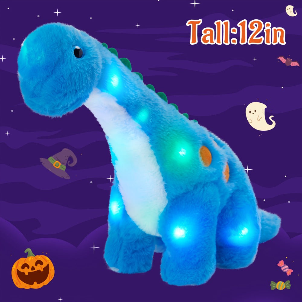Dinosaur Stuffed Animal Plush Glowing Blue Dino with Music LED Light Up Soft Toy Glow in the Dark Birthday Gift for Kids Boys Girls Dinosaur Lovers for Home - product image 2