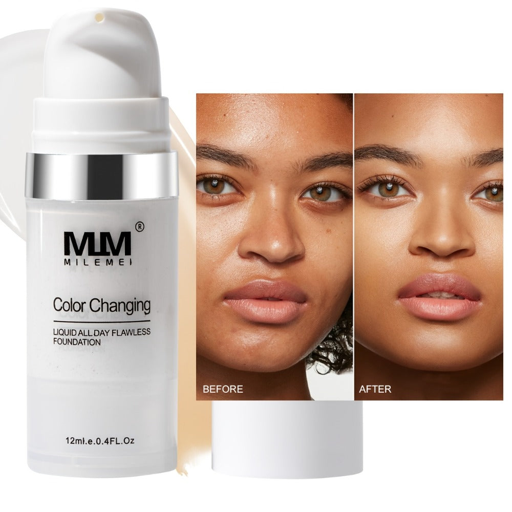 Color Changing BB Cream Foundation 3PCS Moisturizing Glycerin Lightweight Non-Cakey Natural Flawless Coverage - Buildable Tinted Moisturizer for All Skin Tones Unisex Makeup Set - product image 10