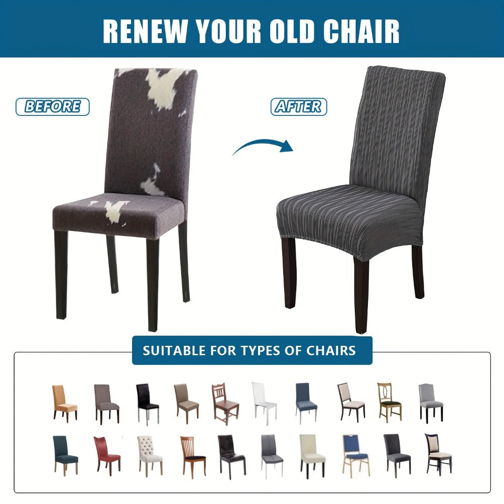 Dining Chair Covers Stretch Slipcovers Set of 4 or 6, Stain Resistant Removable Washable Chair Protector for Home Kitchen Restaurant Wedding, Spandex Jacquard Fabric, 7 Colors Avai - product image 14