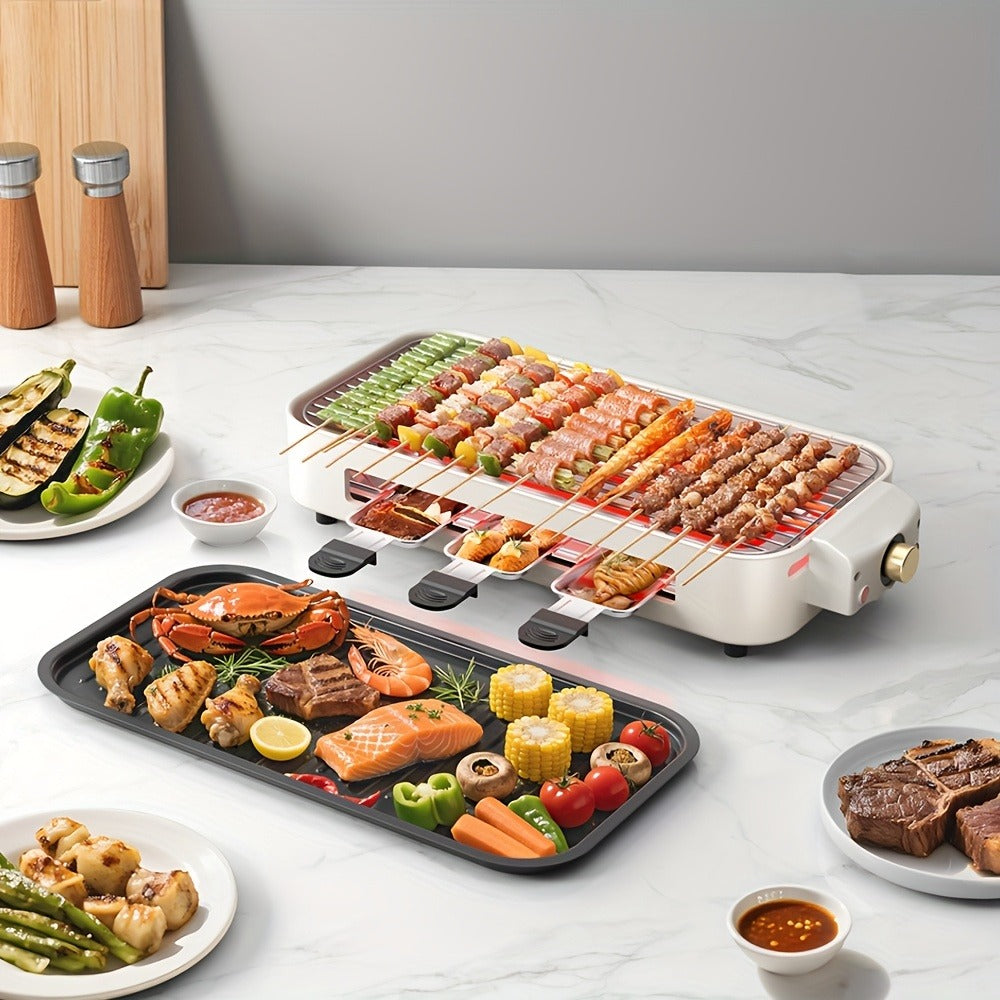 Electric Grill 2-in-1 Indoor BBQ & Frying Pan – 1500W Temperature Control, Non-Stick Detachable Cooking Board, Portable Electric Grill for Meat, Dishwasher Safe, Christmas Gift Ide - product image 6