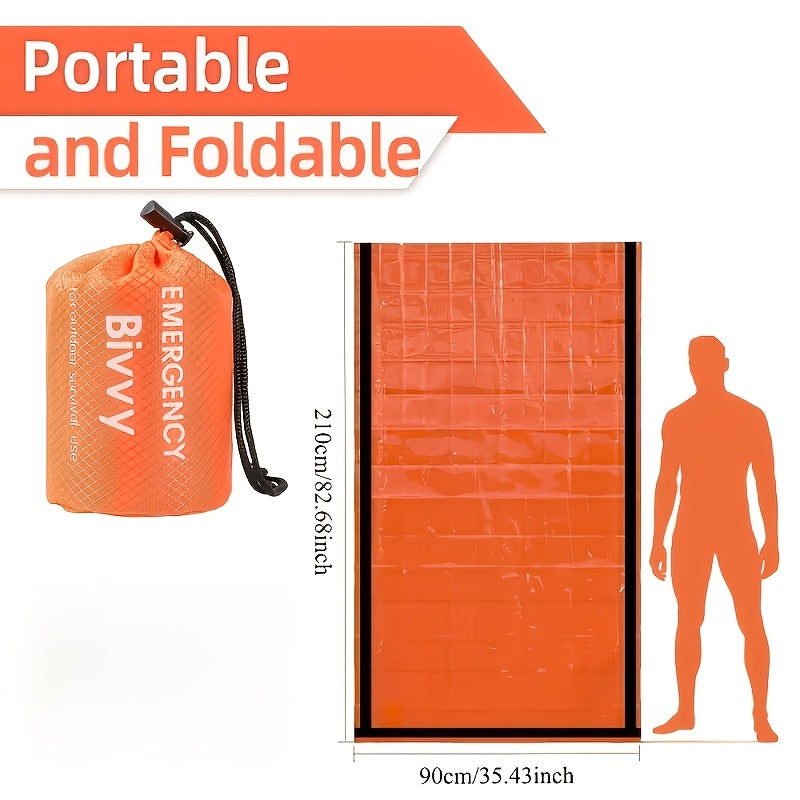 Lightweight Foil Space Blanket for Camping & Hiking | Emergency Thermal Blanket Survival Sleeping Bag - product image