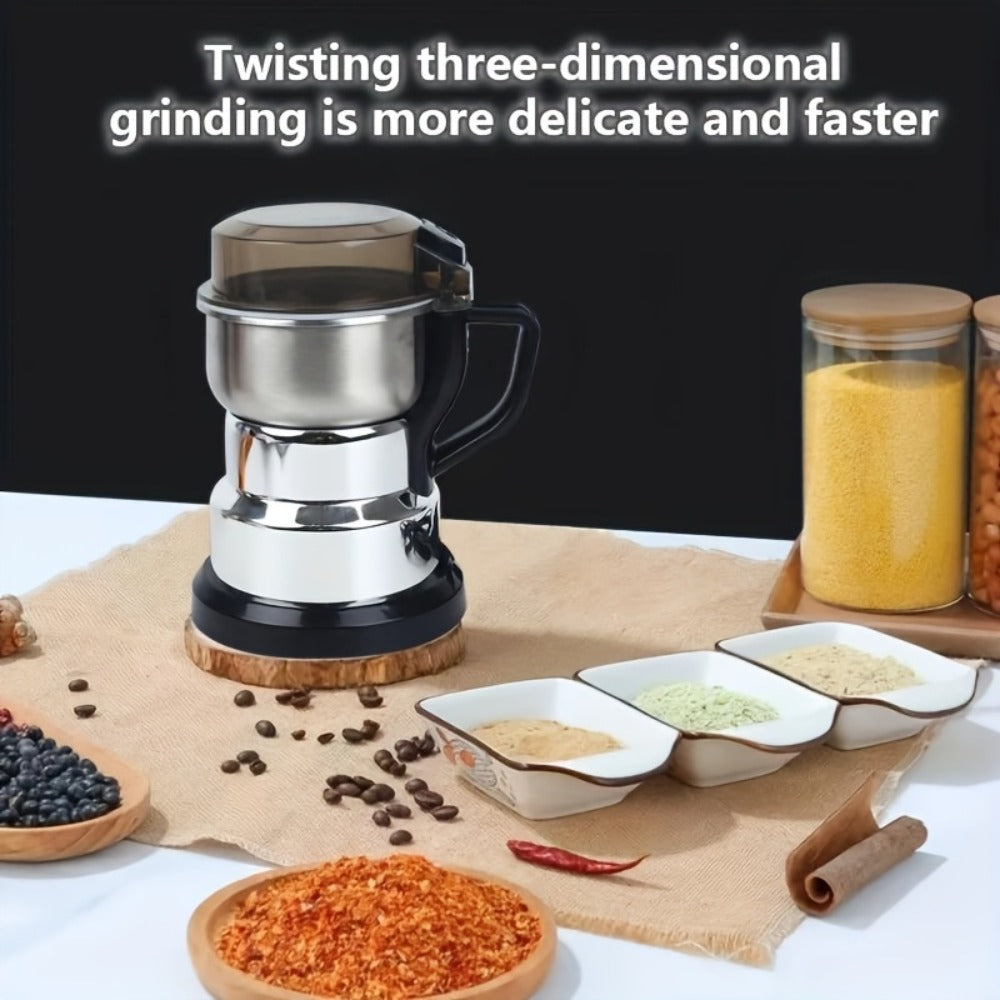 Electric Coffee Grinder 400ml 14oz 4-Blade Stainless Steel 10 Second Quick Grinding for Coffee Beans Spices Nuts Grains Dry Wet Dual Purpose Food Processor 25000 RPM - product image
