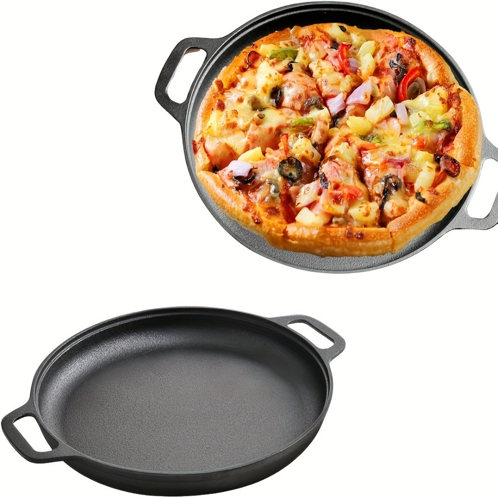 Pre-Seasoned Cast Iron Pan Set - Non-Stick Multifunctional Skillet for Pizza Home Kitchen Outdoor Cooking, Even Heating Compatible with All Stoves, 1/2/3 Piece Options - product image 5