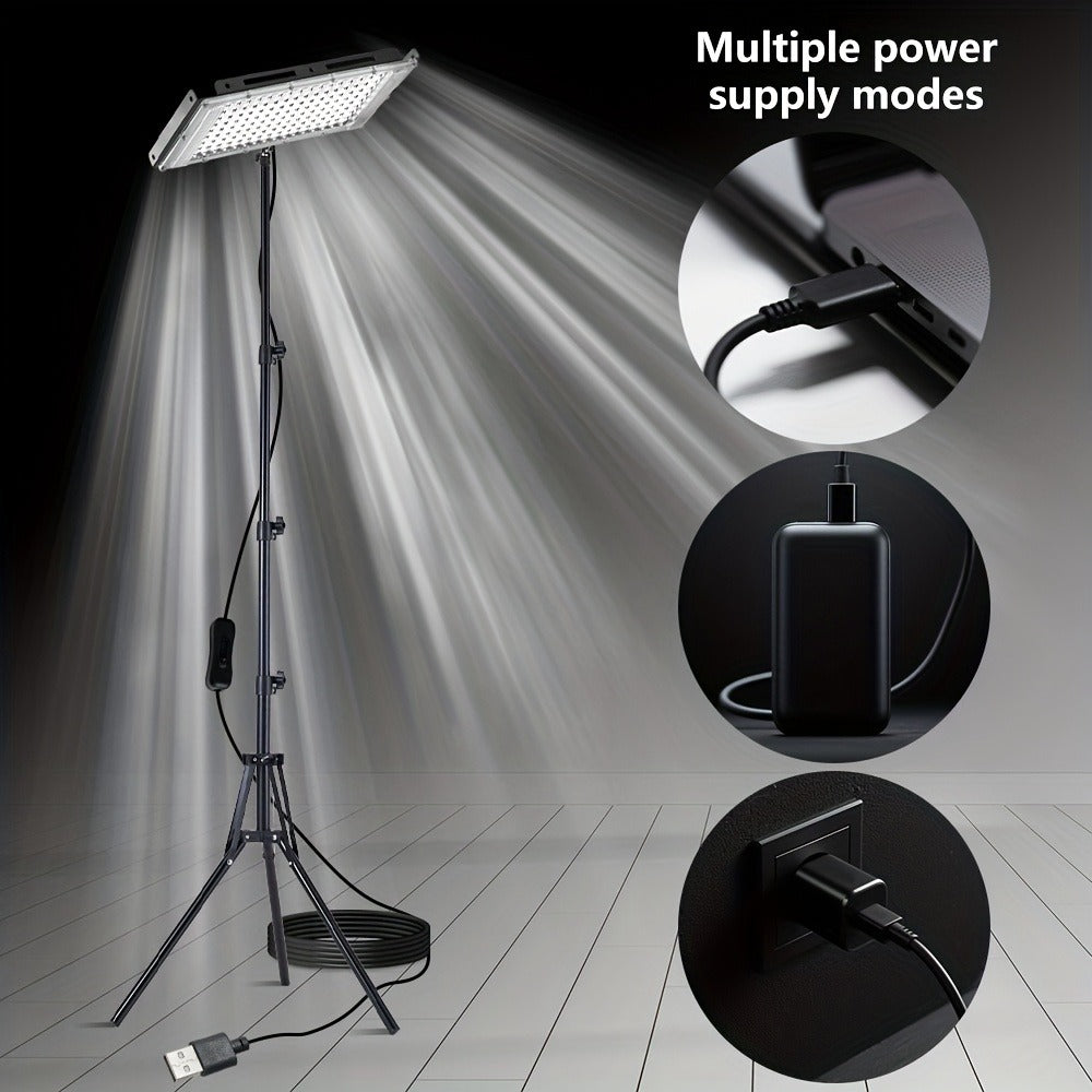 LED Work Light USB Powered 6000K Super Bright – Adjustable Height & Angle Bracket Lamp for Construction Site, Workshop, Office, Barn & Market – 50, 96 or 144 LEDs DC 5V Portable Jo - product image 8