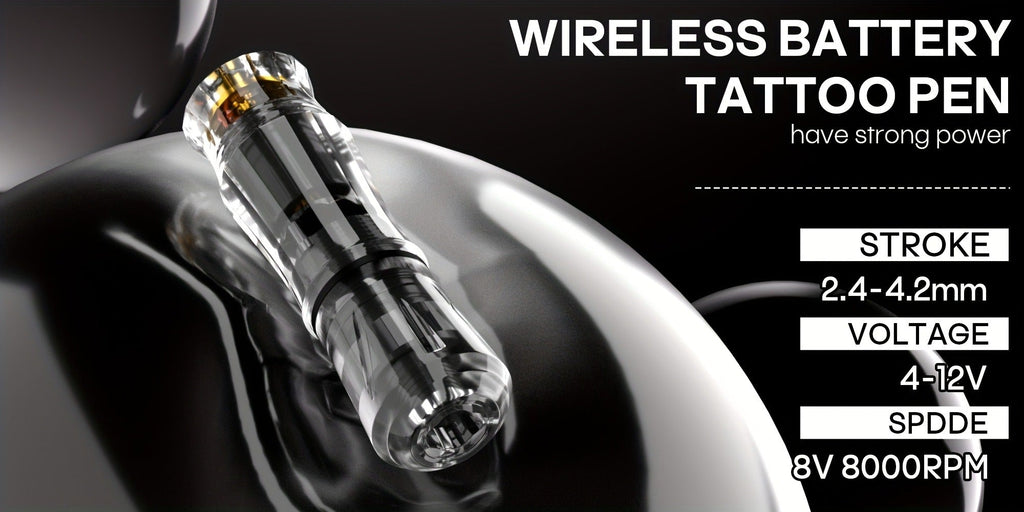Rotary Tattoo Machine Kit Complete Set with 1400mAh Wireless Battery Digital Display 10 Cartridge Needles 6 Inks Practice Skin for Beginners & Professional Artists - product image 13