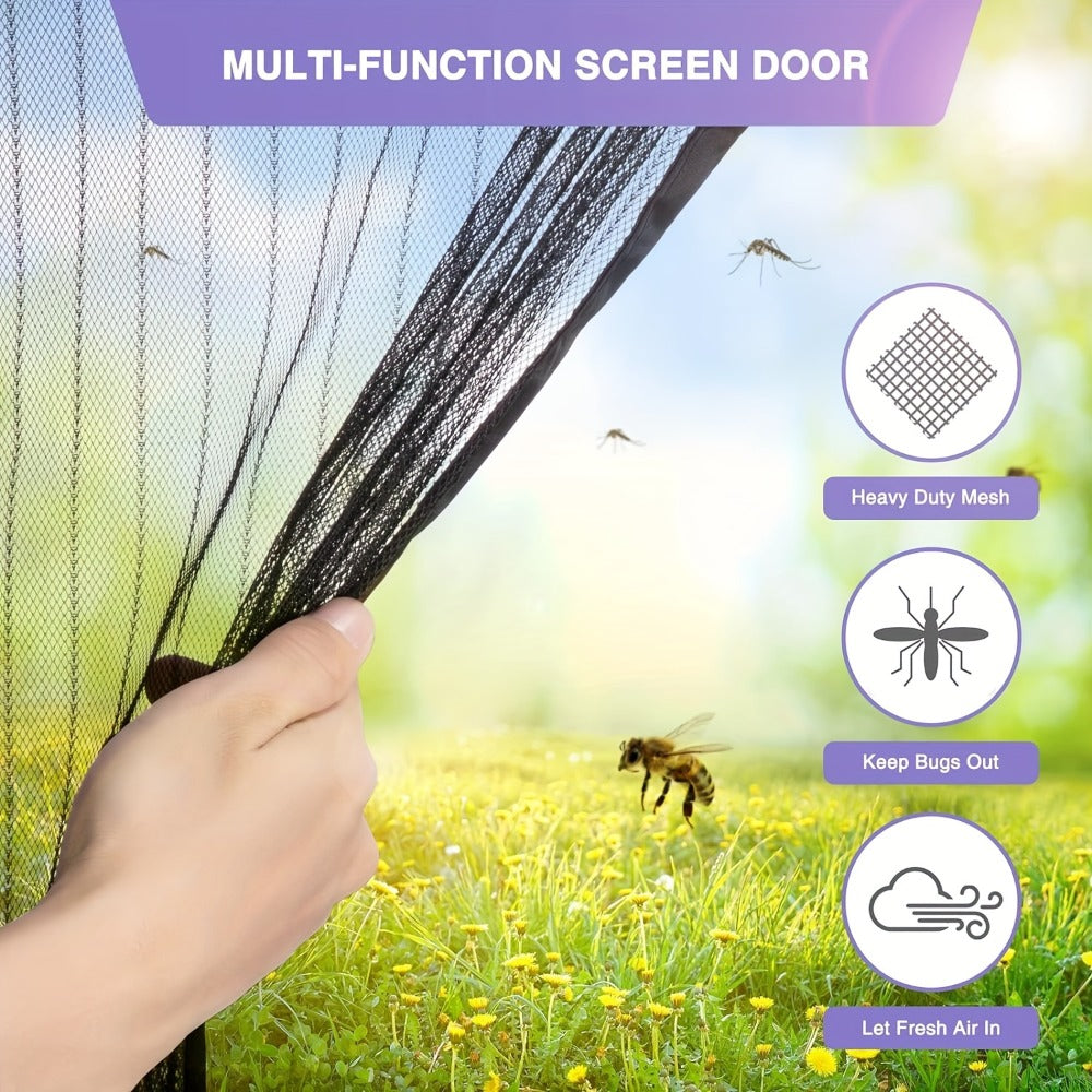 Magnetic Screen Door for Doorways – Heavy Duty Self-Sealing Mesh Door Screen with Magnetic Closure, Hands-Free, Pet & Kid Friendly, Durable Nylon, Fits Most Door Frames, Easy Insta - product image 8