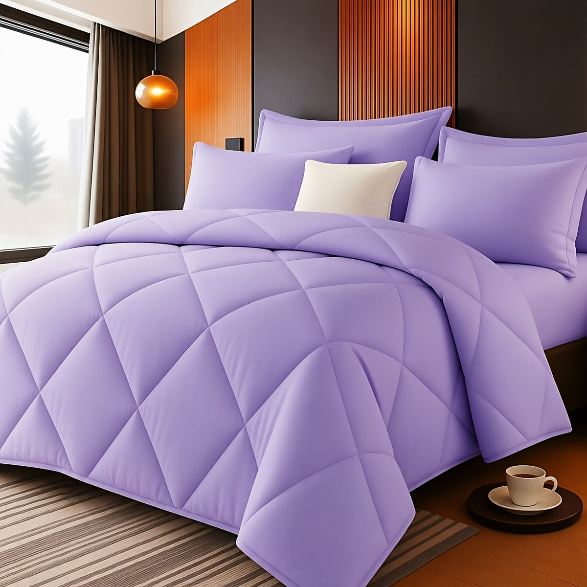 3 pcs Solid Color Diamond Quilted Large and King Size Bedding, Soft, Comfortable, and Fluffy, with Microfiber Filling and Lightweight, Breathable Fabric, Easy - product image 19