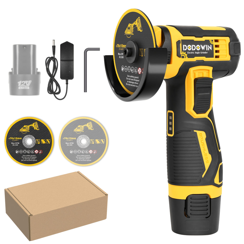 Mini Cordless Angle Grinder, 19500/5000RPM Electric Grinding and Polishing Tool, 1/2 Batteries Included, Lithium Power Grinder for Metal, Wood, Stone and - product image 3