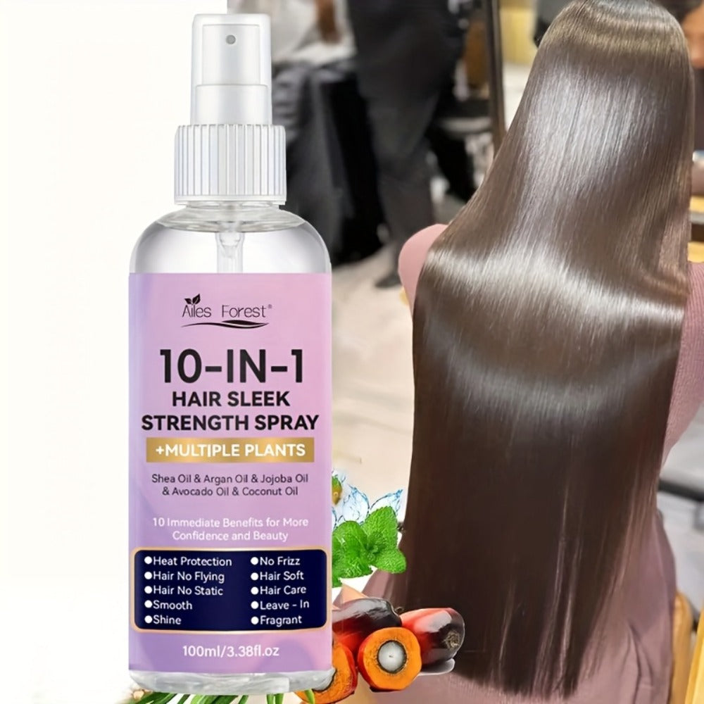 Leave-In Conditioner Spray 10-in-1 No-Rinse 100ml — Fragrance-Free Anti-Frizz Detangling Heat Protection, Plant-Based Formula for Dry Damaged & Color-Treated Hair, All Hair Types,  - product image 5