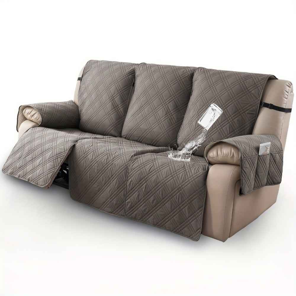 Waterproof Recliner Slipcover 3pcs Set | Non-Slip Quilted Elastic Recliner Chair Cover, Furniture Protector for Living Room Bedroom Office, 8 Colors - product image 15