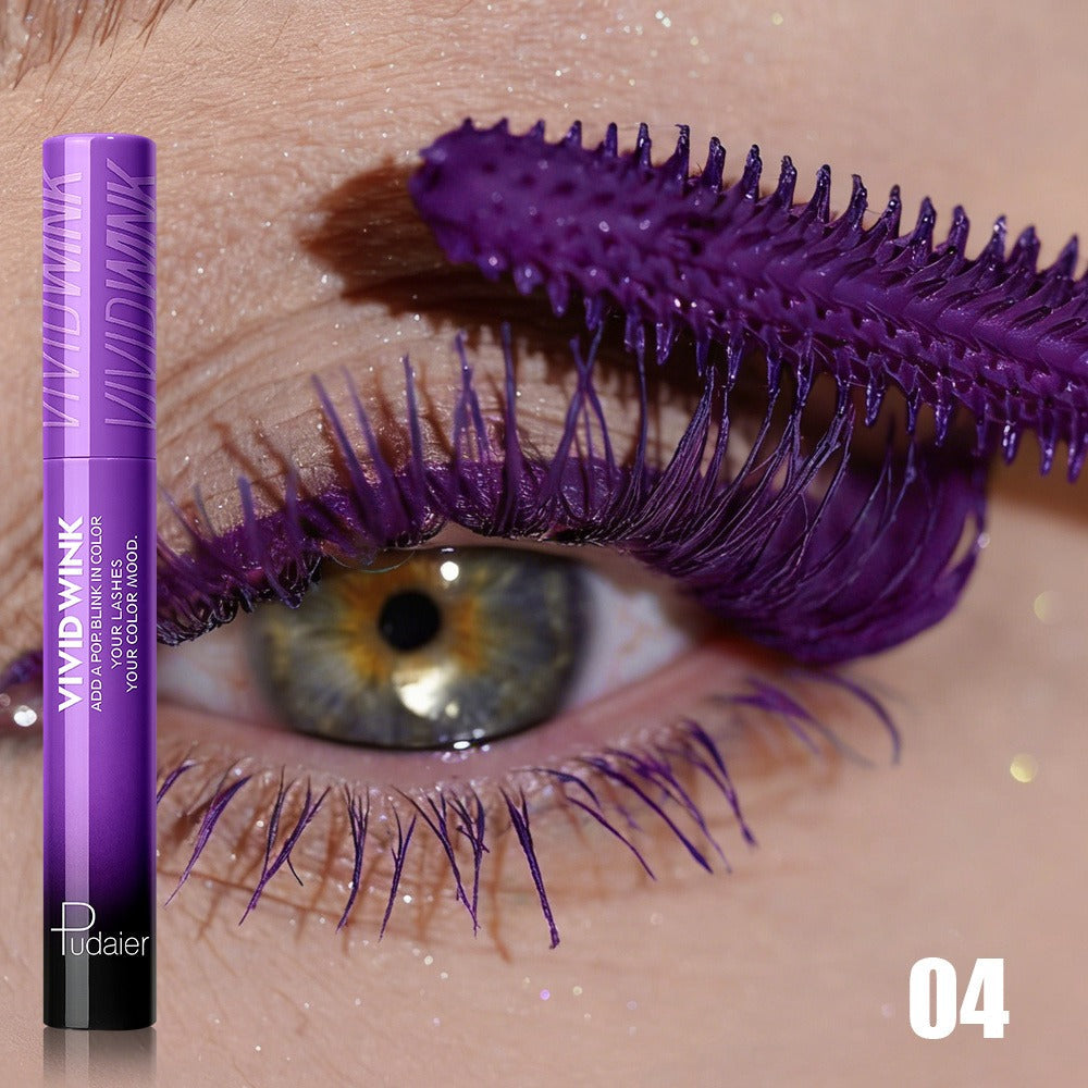 5-Shade Waterproof Colored Mascara for Women — Smudge-Proof Clump-Free Long-Lasting Vivid Formula, Bold Eye Makeup for Stage Cosplay Festival Everyday Wear, Blue Green Pink Purple  - product image 8