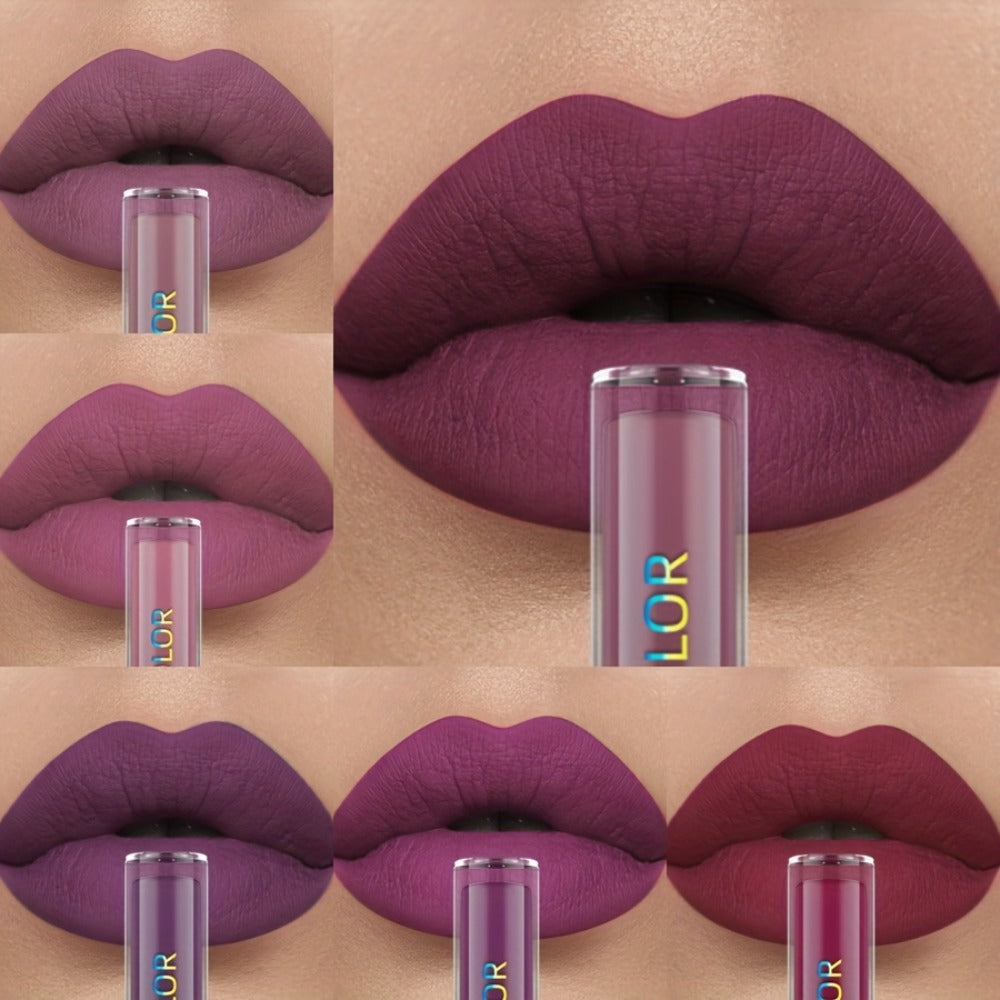 Matte Liquid Lipstick Set 6pcs Lip Glaze Long-Lasting Non-Sticky Non-Drying Colorfast Velvet Finish with Natural Scent Defines Lip Contour All-Day Wear Everyday Makeup Gift Set for - product image 6