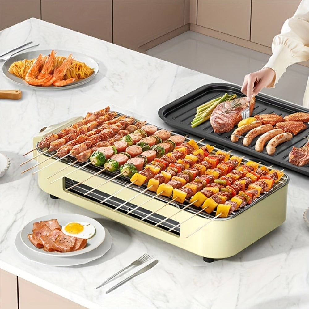 Electric BBQ Grill Indoor – 1500W Smokeless Tabletop Grill with Removable Frying Pan, Waffle Maker & Non-Stick Stainless Steel Plates, Adjustable Temperature, Perfect Christmas Hou - product image 11