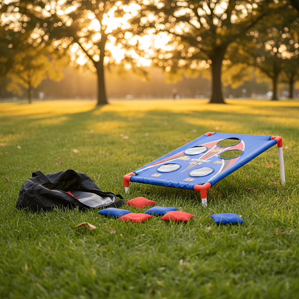 Bean Bag Toss Game Set | 5-Hole Scoring Board, 8 Bean Bags & Carry Bag | Outdoor Backyard Lawn & Beach Game for Adults & Kids, Family Party, Birthday & Holiday - product image 3